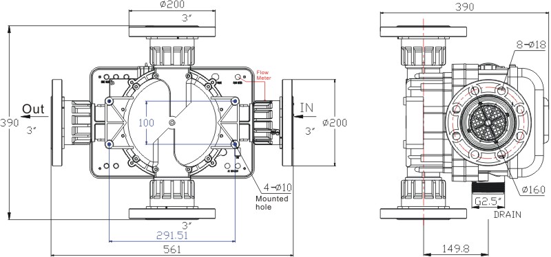 GL50S control valve dimensions